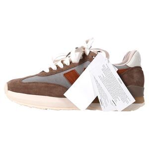 Visvim Suede Leather Running Shoes Men brown | ochre Low Top